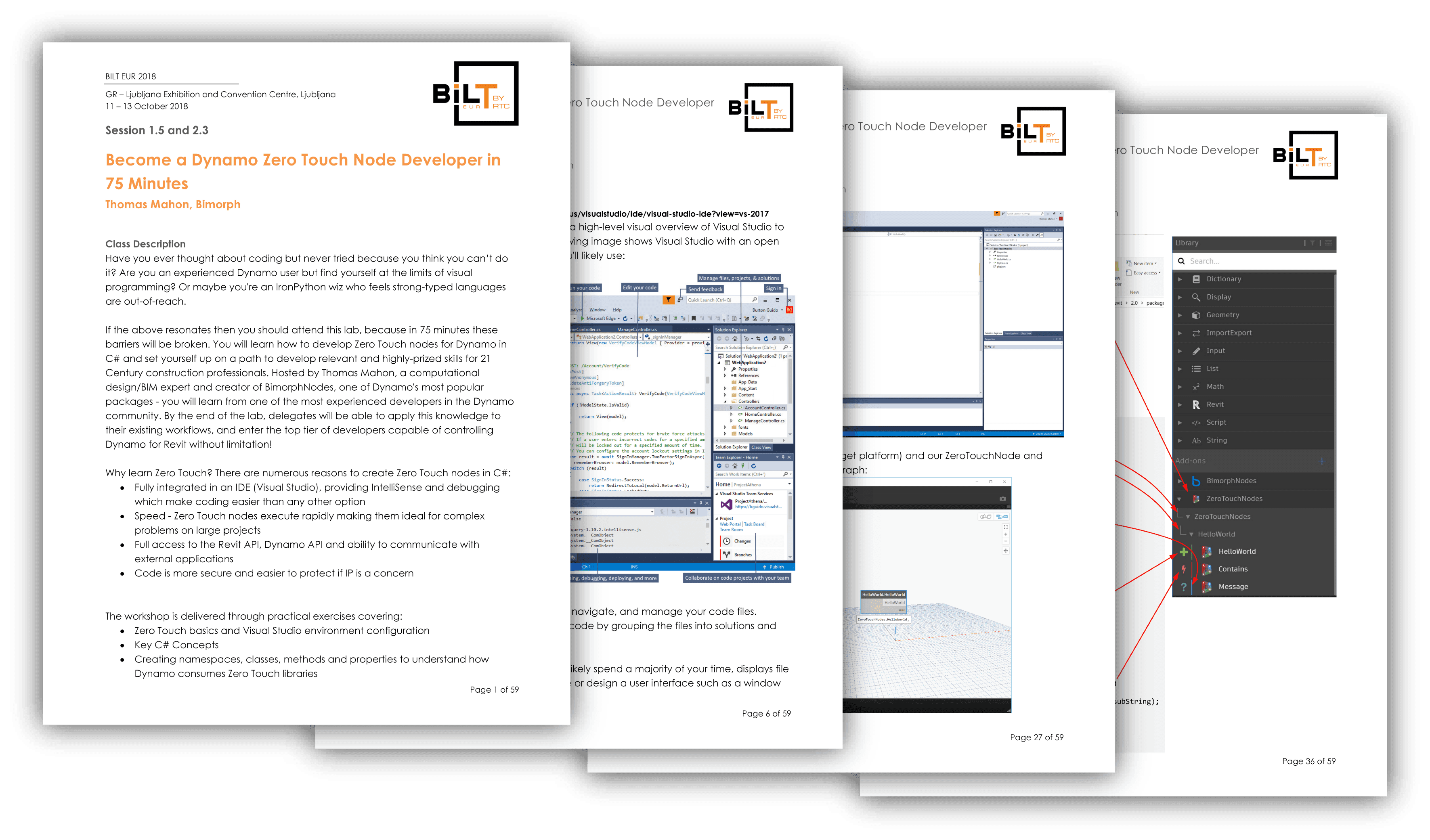 Bimorph Dynamo Zero Touch C# node developer Handout
